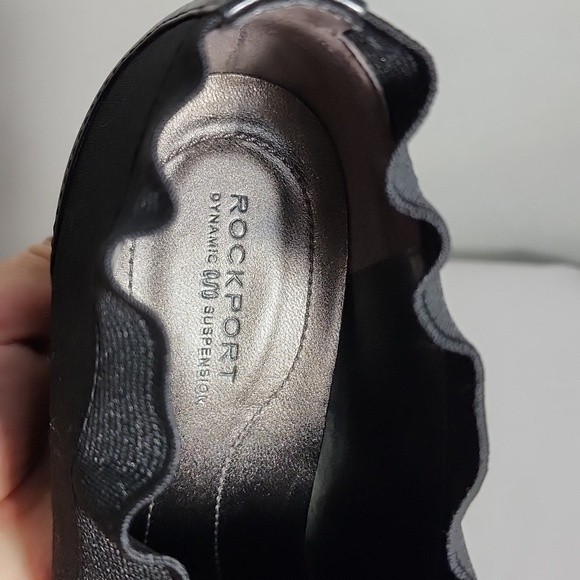 Rockport Dynamic Suspension leather black heels with comfort stretch - Picture 10 of 12